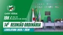 14ª Reunião Ordinária da 16ª Legislatura de Cana Verde-MG
