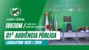 1ª Audiência pública da Legislatura 2025/2028 1ª Audiência pública da Legislatura 2025/2028